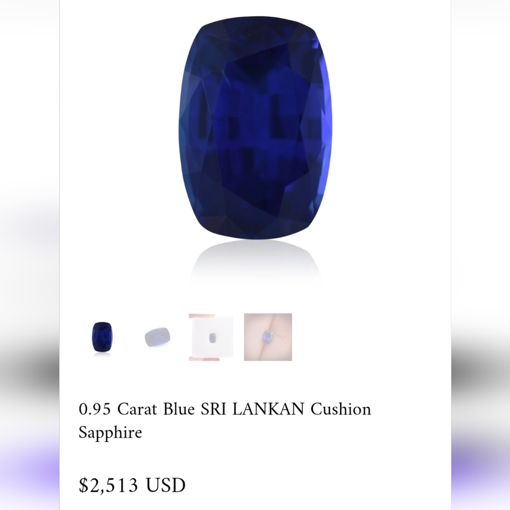GIA Certified Royal Blue Sri Lankan (Ceylon) Sapphire - Picture 9 of 10